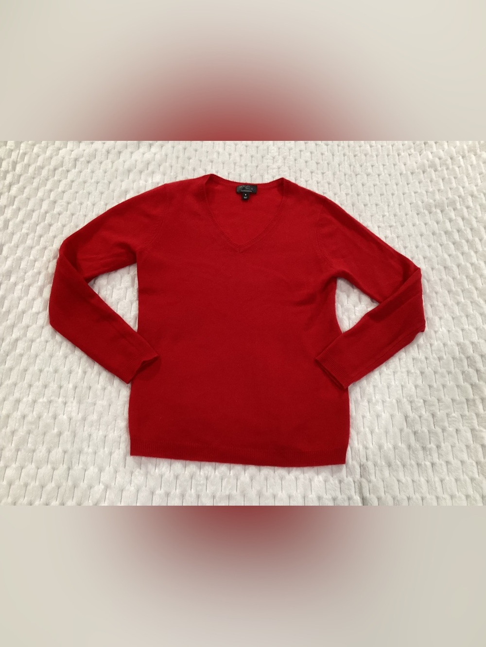 Morgan Taylor Bright Red Cashmere Pullover size medium #335